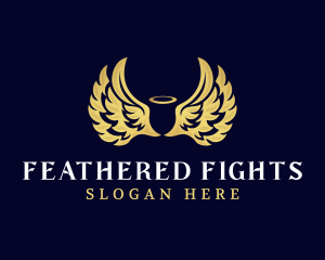 Wings Feather Angel logo design