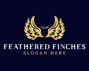 Wings Feather Angel logo design