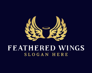 Wings Feather Angel logo design