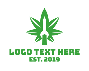 Repair - Green Wrench Cannabis logo design