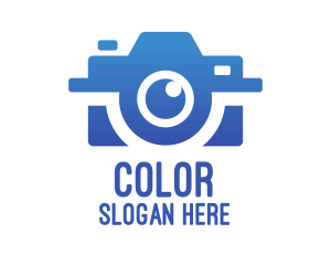 Blue Photography Photographer Logo