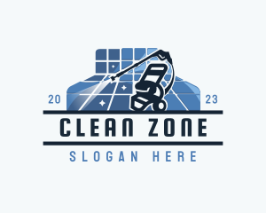 Pressure Washer Sanitary Cleaning logo design