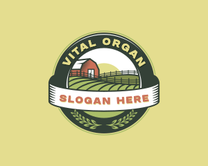 Organic Produce Farmhouse logo design