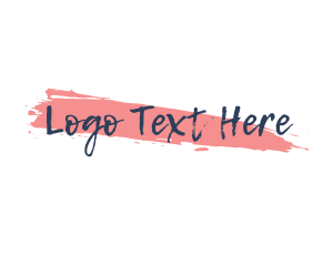 Text Logo - Artistic Paint Brush logo design