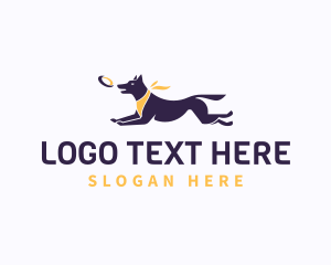 Leash - Frisbee Fetch Dog Play logo design