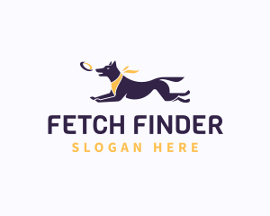 Fetch - Frisbee Fetch Dog Play logo design