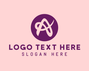 Cosmetics - Purple Feminine Letter A logo design