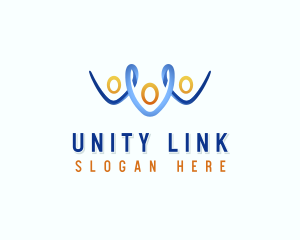 People Unity Teamwork logo design