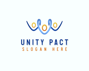 People Unity Teamwork logo design