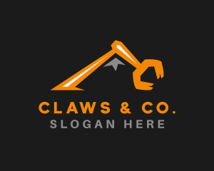 Excavator Claw Mountain logo design