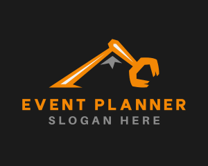 Heavy Equipment - Excavator Claw Mountain logo design