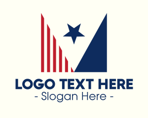 Voting - American Star Flag logo design