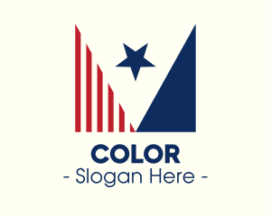 Stripes - American Star Flag logo design