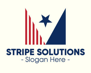 American Star Flag logo design