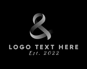 And - Stylish Monochrome Ampersand Lettering logo design