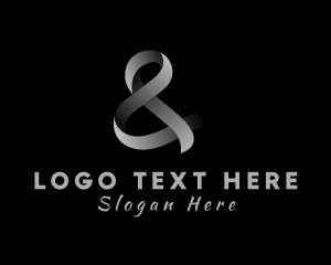 Stylish Monochrome Ampersand Lettering Logo