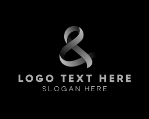 Modern - Stylish Monochrome Ampersand Lettering logo design