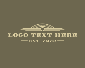 Cowboy - Arch Western Saloon logo design