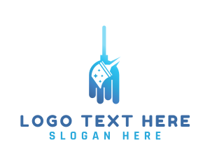 Cleaning Services - Mop & Squeegee Cleaner logo design