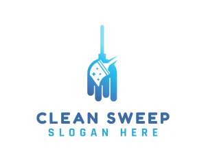 Mopping - Mop & Squeegee Cleaner logo design