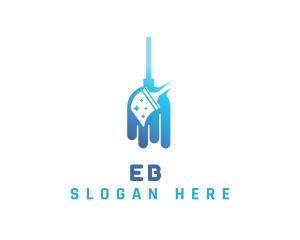 Blue - Mop & Squeegee Cleaner logo design