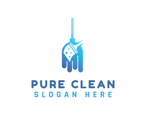 Mop & Squeegee Cleaner logo design