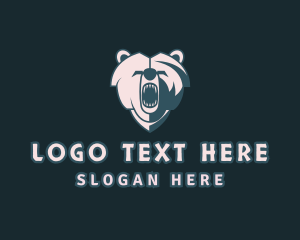 Tough - Grizzly Bear Growl logo design