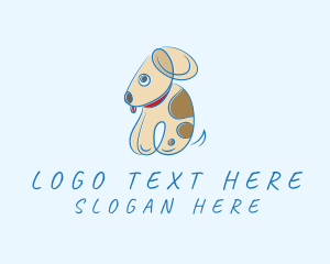 Cute Puppy Pet logo design