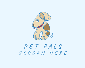 Cute Puppy Pet logo design