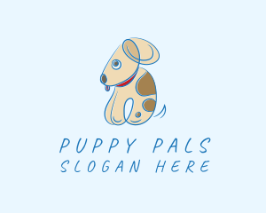 Cute Puppy Pet logo design