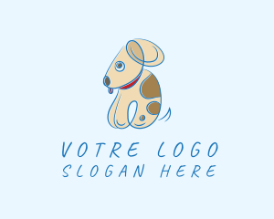 Domesticated Animal - Cute Puppy Pet logo design