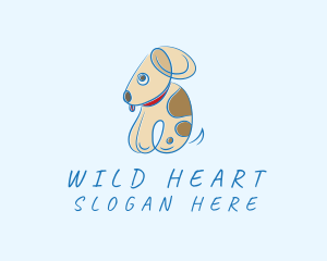 Cute Puppy Pet logo design