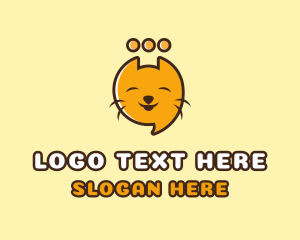 Message - Cat Messaging App logo design