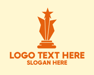 Awarding - Orange Star Award logo design
