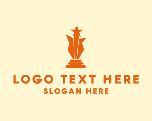 Recognition - Orange Star Award logo design
