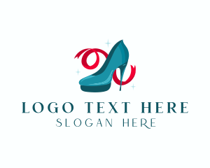 Shoe - Sparkling Stiletto Shoes logo design