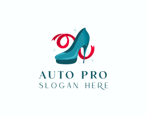 Shoe - Sparkling Stiletto Shoes logo design