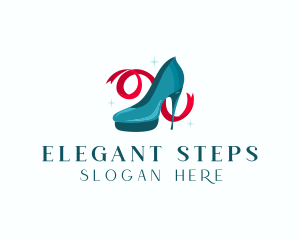 Heels - Sparkling Stiletto Shoes logo design