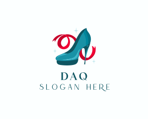 Ribbon - Sparkling Stiletto Shoes logo design