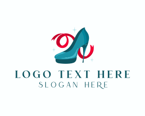High Heel - Sparkling Stiletto Shoes logo design