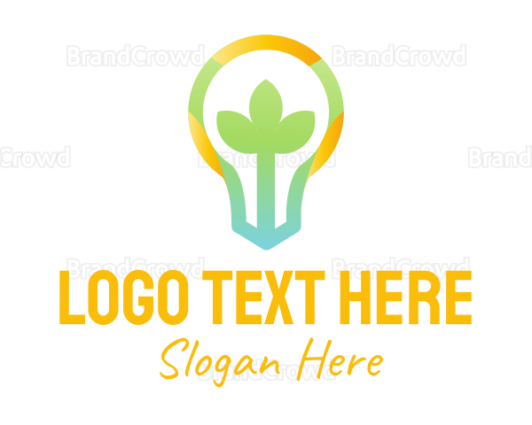 Colorful Plant Bulb Logo