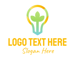 Energy - Colorful Plant Bulb logo design