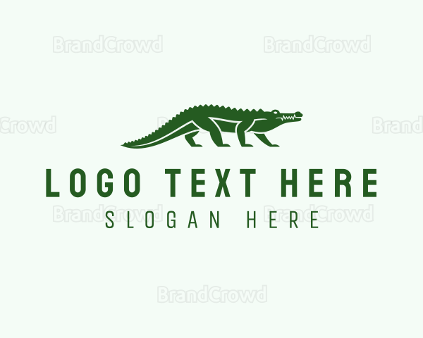 Wild Crocodile Reptile Animal Logo