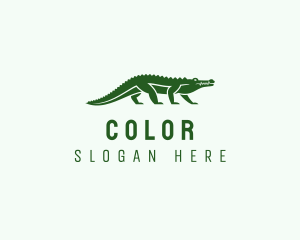 Wild Crocodile Reptile Animal Logo