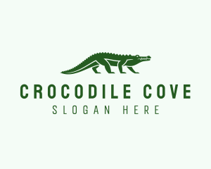 Crocodile - Wild Crocodile Reptile Animal logo design