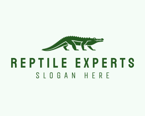 Wild Crocodile Reptile Animal logo design