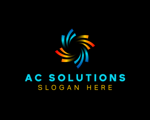 Ac - Rotation Thermal Fan logo design