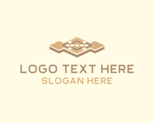 Wooden - Flooring Tile Pattern logo design