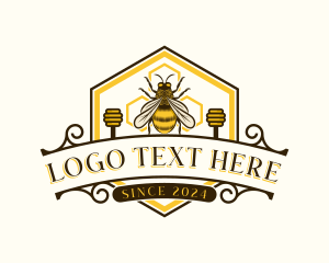 Honeycomb - Honey Bee Apiary logo design
