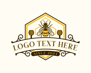 Bee - Honey Bee Apiary logo design